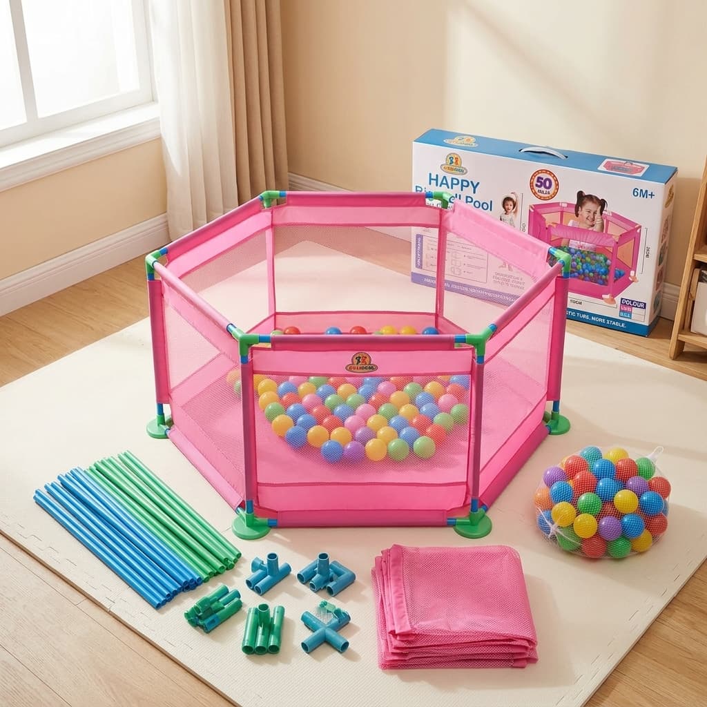 Happy Big Ball Pool Play Yard — Parts Spread